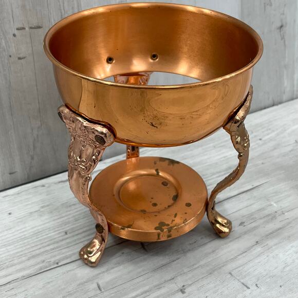 Vintage Princess House Heritage Copper Coffee Tea Carafe With Round Tray Stand - Picture 8 of 13